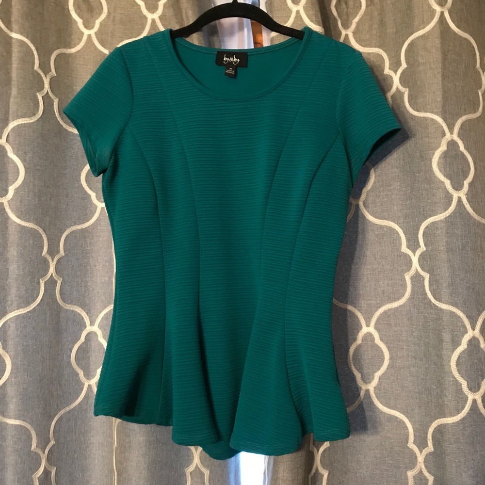 Blue Peplum Top